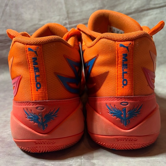Puma Lamelo Ball MB.02 Supernova Basketball Shoes Mens Sz 7 Orange Hornets NBA - Picture 5 of 8